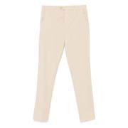 Katoenen broek met zij- en achterzakken Canali , Beige , Heren