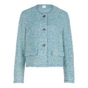 Knuffelbare jas met knopen Betty & Co , Blue , Dames