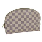 Pre-owned Canvas pouches Louis Vuitton Vintage , Beige , Dames