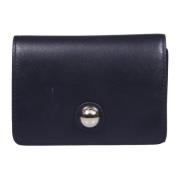 Zwarte leren portemonnee met klepsluiting Furla , Black , Dames