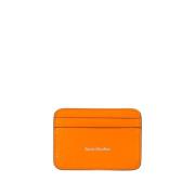 Oranje Leren Kaarthouder Acne Studios , Orange , Dames