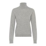 Kasjmier Gebreide Coltrui Grijs Melange Part Two , Gray , Dames