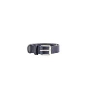 Navy leren riem met zilveren gesp Comme des Garçons , Blue , Dames