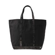 Zwarte Paillet Canvas Tote Tas Vanessa Bruno , Black , Dames