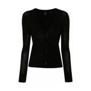 Zwarte Cardigan Trui Wol Kasjmier Pinko , Black , Dames