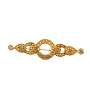 Pre-owned Metal brooches Dior Vintage , Yellow , Dames