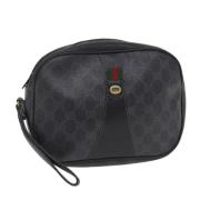 Pre-owned Leather clutches Gucci Vintage , Black , Dames