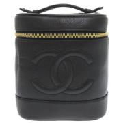 Pre-owned Leather chanel-bags Chanel Vintage , Black , Dames