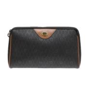 Pre-owned Leather clutches Dior Vintage , Black , Dames