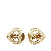 Pre-owned Metal earrings Dior Vintage , Yellow , Dames