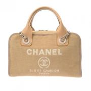 Pre-owned Canvas chanel-bags Chanel Vintage , Beige , Dames