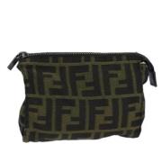 Pre-owned Canvas clutches Fendi Vintage , Brown , Dames