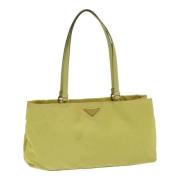 Pre-owned Nylon totes Prada Vintage , Yellow , Dames