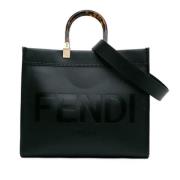 Pre-owned Leather totes Fendi Vintage , Black , Dames