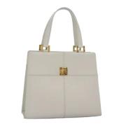 Pre-owned Leather handbags Yves Saint Laurent Vintage , Beige , Dames