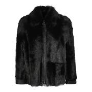 Omkeerbare Shearling Winterjas 1972 Desa , Black , Dames