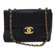 Pre-owned Leather chanel-bags Chanel Vintage , Black , Dames