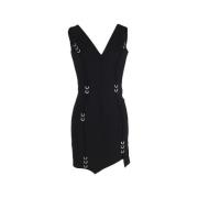 Pre-owned Wool dresses Mugler Pre-owned , Black , Dames