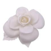 Pre-owned Fabric brooches Chanel Vintage , White , Dames