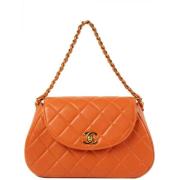 Pre-owned Fabric chanel-bags Chanel Vintage , Orange , Dames