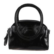 Mini Bowler Tas met Stijl Staud , Black , Dames