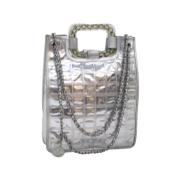 Pre-owned Vinyl chanel-bags Chanel Vintage , Gray , Dames