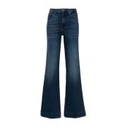 Blauwe Denim Jeans 7 For All Mankind , Blue , Dames