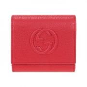 Leren Portemonnee en Kaarthouder Set Gucci , Red , Dames