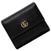 Pre-owned Leather wallets Gucci Vintage , Black , Dames