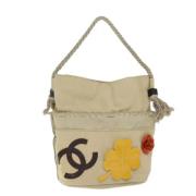 Pre-owned Canvas chanel-bags Chanel Vintage , Beige , Dames