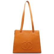 Pre-owned Leather chanel-bags Chanel Vintage , Brown , Dames