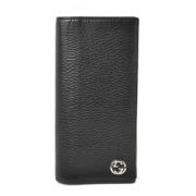 Pre-owned Leather wallets Gucci Vintage , Black , Heren