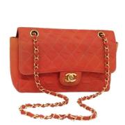 Pre-owned Nylon chanel-bags Chanel Vintage , Orange , Dames