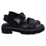 Pre-owned Leather sandals Proenza Schouler Pre-owned , Black , Dames