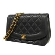 Pre-owned Leather chanel-bags Chanel Vintage , Black , Dames