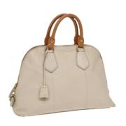 Pre-owned Leather handbags Prada Vintage , White , Dames