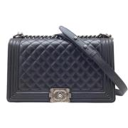 Pre-owned Leather chanel-bags Chanel Vintage , Black , Dames