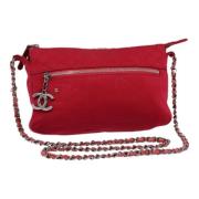 Pre-owned Cotton chanel-bags Chanel Vintage , Red , Dames