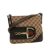 Pre-owned Canvas gucci-bags Gucci Vintage , Beige , Dames