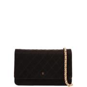 Pre-owned Fabric wallets Chanel Vintage , Black , Dames