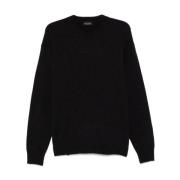 Zwarte Sweaters voor Mannen Roberto Collina , Black , Heren