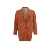 Bruine Katoenen Jas voor Moderne Vrouw Lardini , Orange , Dames