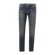 Blauwe Katoenen Denim voor Mannen Armani Exchange , Blue , Heren