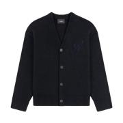 Zwarte Signature Cardigan Sweaters Axel Arigato , Black , Heren