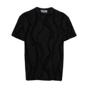 Zwarte T-shirts en Polos Versace Jeans Couture , Black , Heren