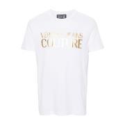 Witte T-shirts en Polos Stijlvol Ontwerp Versace Jeans Couture , White...