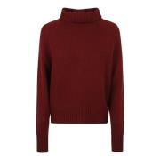 Turtleneck Sweater 1/1 Allude , Brown , Dames