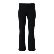 Navy Blauwe Slim Twill Broek Max Mara , Blue , Dames