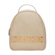 Stijlvolle PU-rugzak in grijs Love Moschino , White , Dames