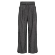 Donkergrijze Zenia Wijde Broek MOS Mosh , Gray , Dames